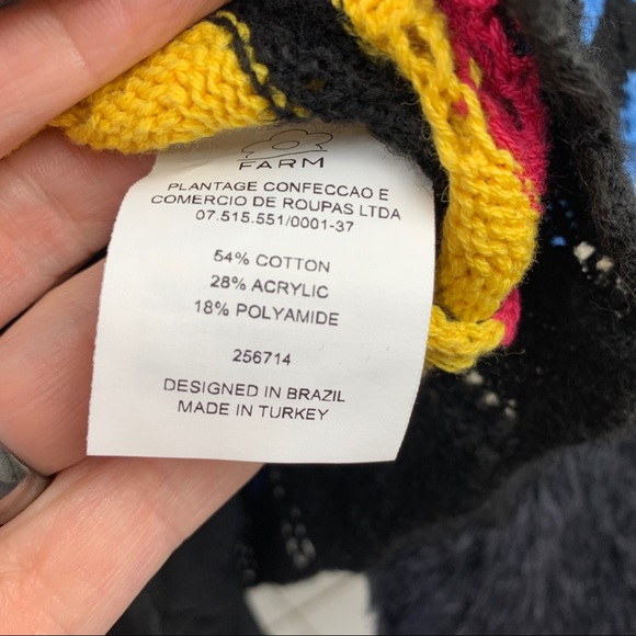 Farm Rio Chevron Knit Lined Sweater Dress Size Medium NWT - Picture 10 of 15